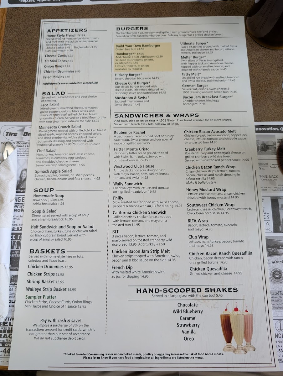 Westwood Café Photo Menu 3
