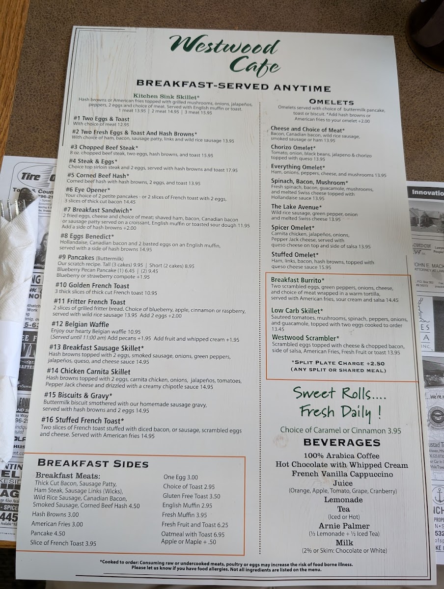 Westwood Café Photo Menu 4