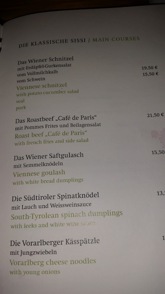 Sissi Restaurant Photo Menu 5