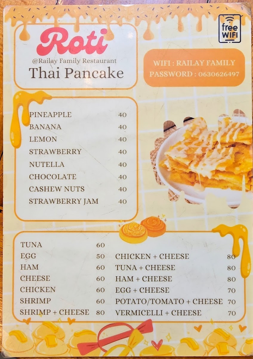 Railay Family Restaurant Photo Menu 2