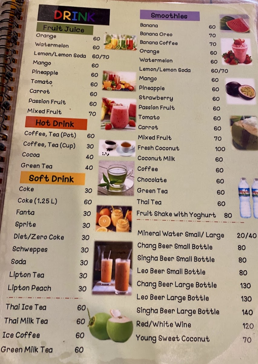 Railay Family Restaurant Photo Menu 6