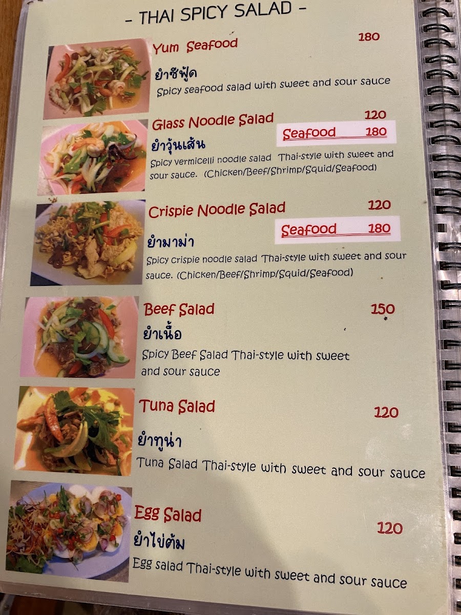 Railay Family Restaurant Photo Menu 9