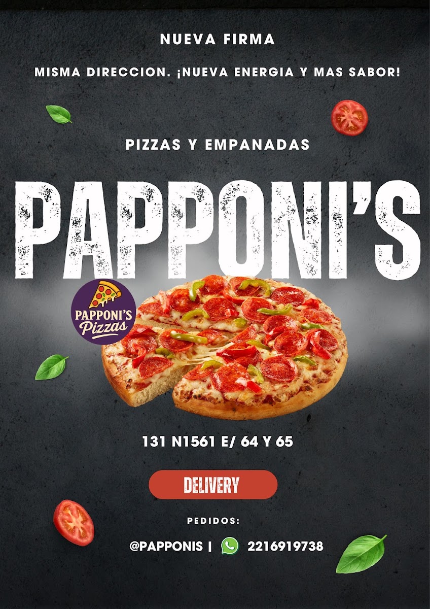 PAPPONI'S PIZZAS Photo Menu 2