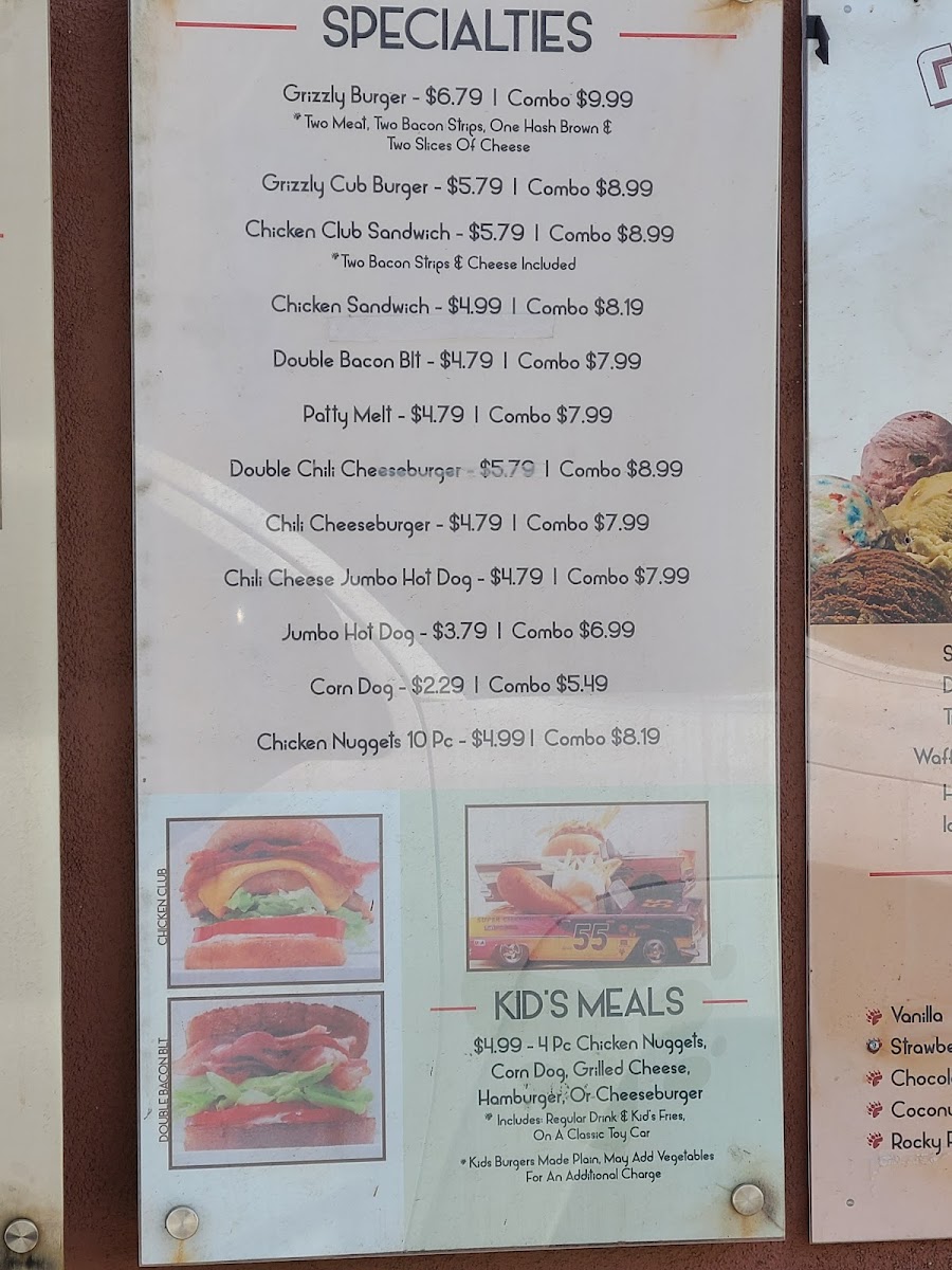 Grizzly Bear's Burger Photo Menu 6