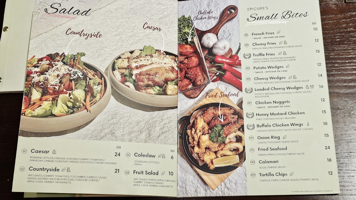 Epicure’s Kitchen Photo Menu 3