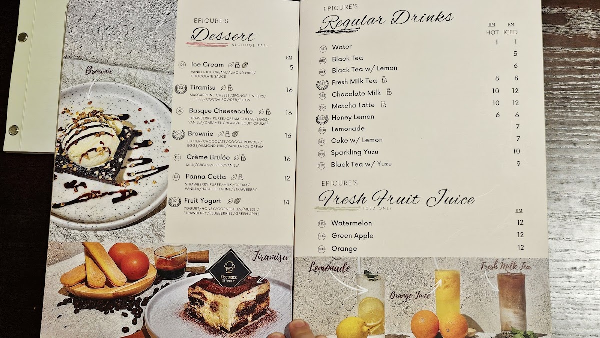 Epicure’s Kitchen Photo Menu 5