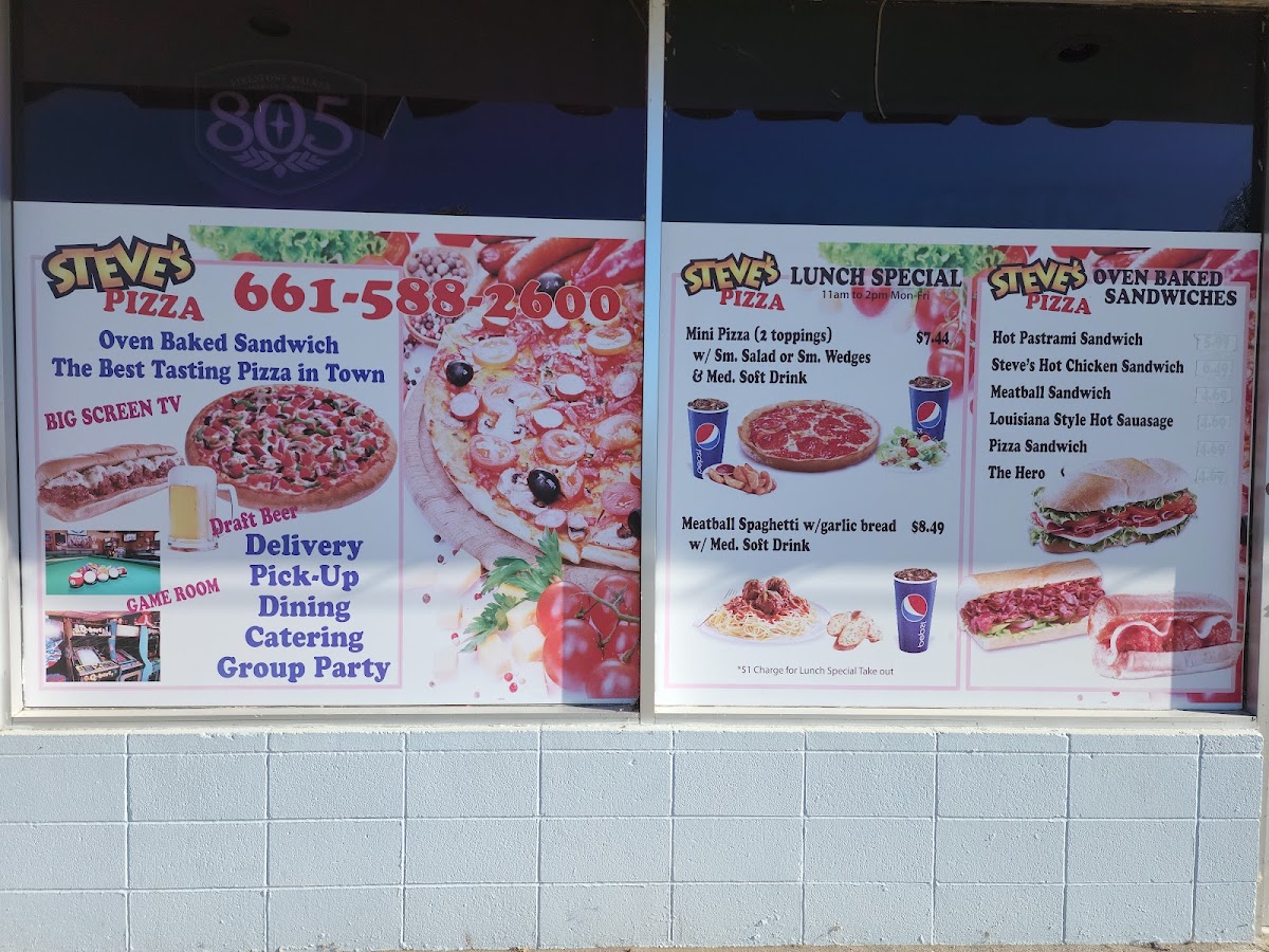Steve's Pizza Photo Menu 4