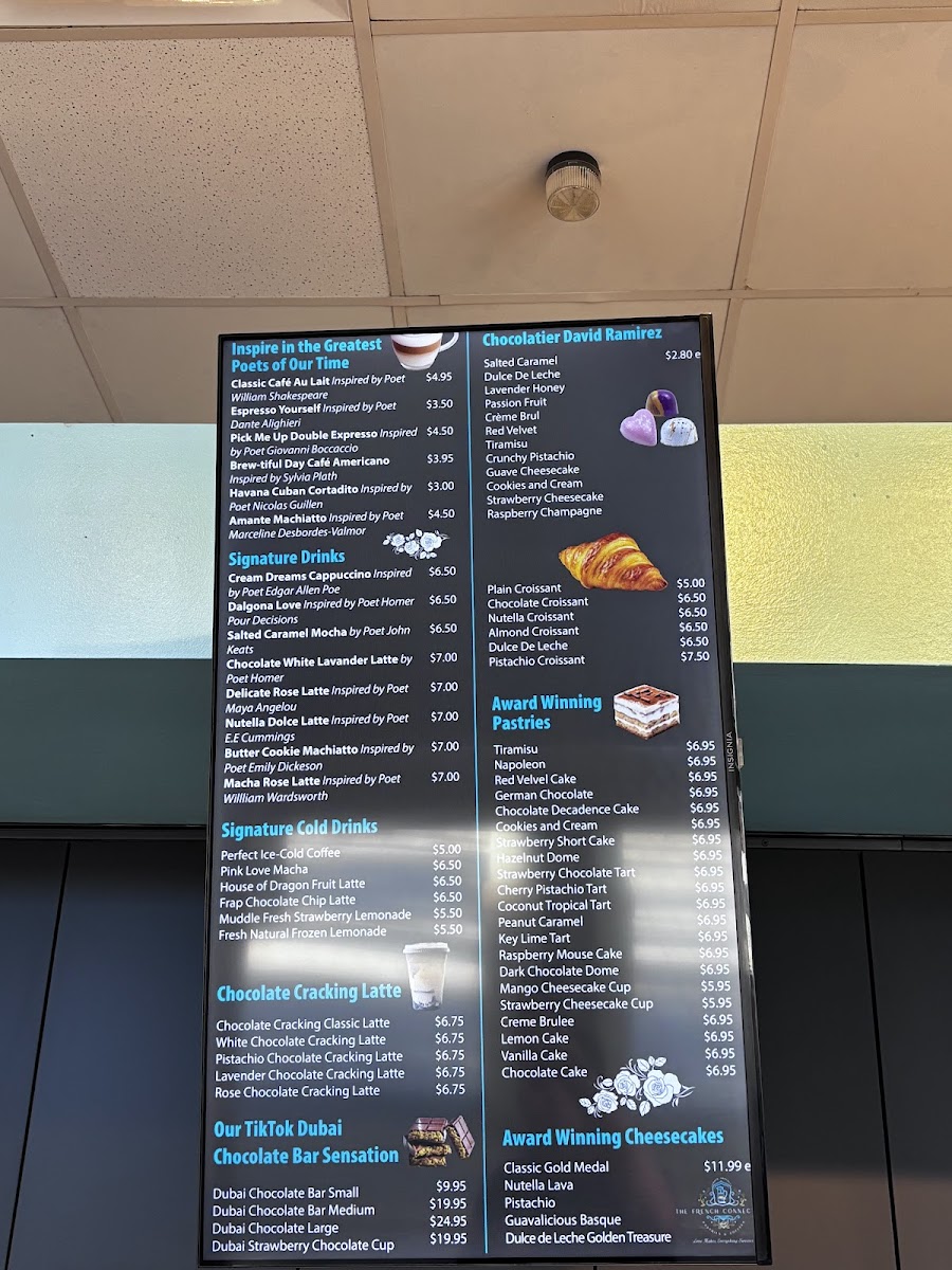 The French Connection Pastries and Coffees Photo Menu 1