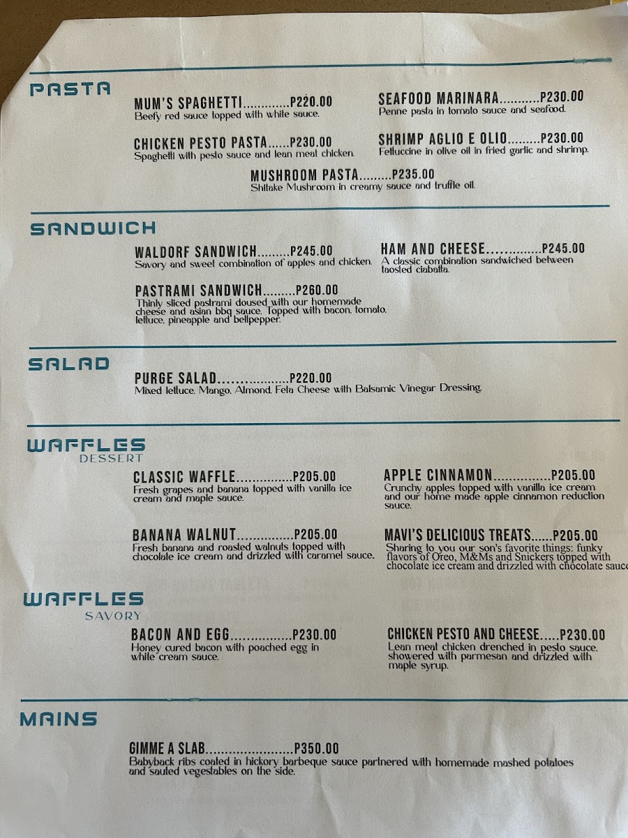 Purge Coffee Roaster Photo Menu 6