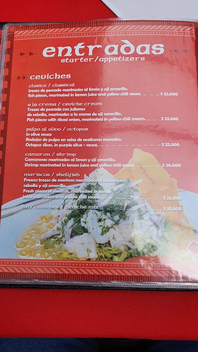 Peru Sabor y Sazón Photo Menu 1