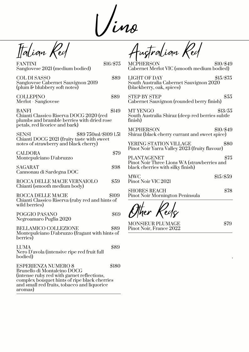 Amalfi Gelato & Pizza Bar Photo Menu 5