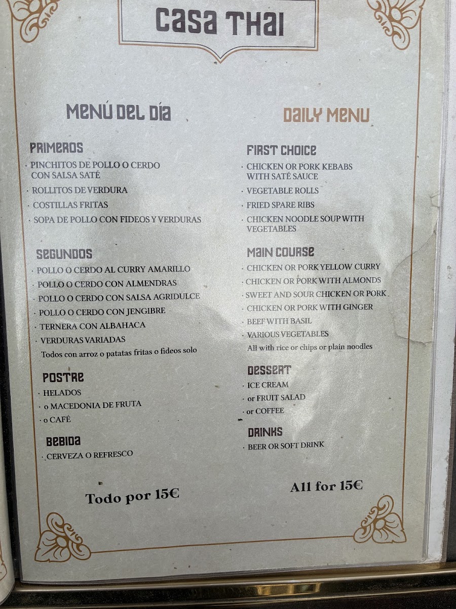 Restaurant Casa Thai Photo Menu 2