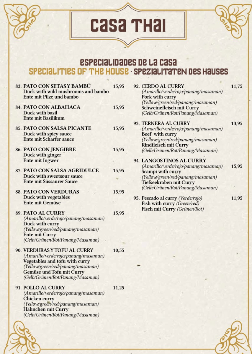 Restaurant Casa Thai Photo Menu 6