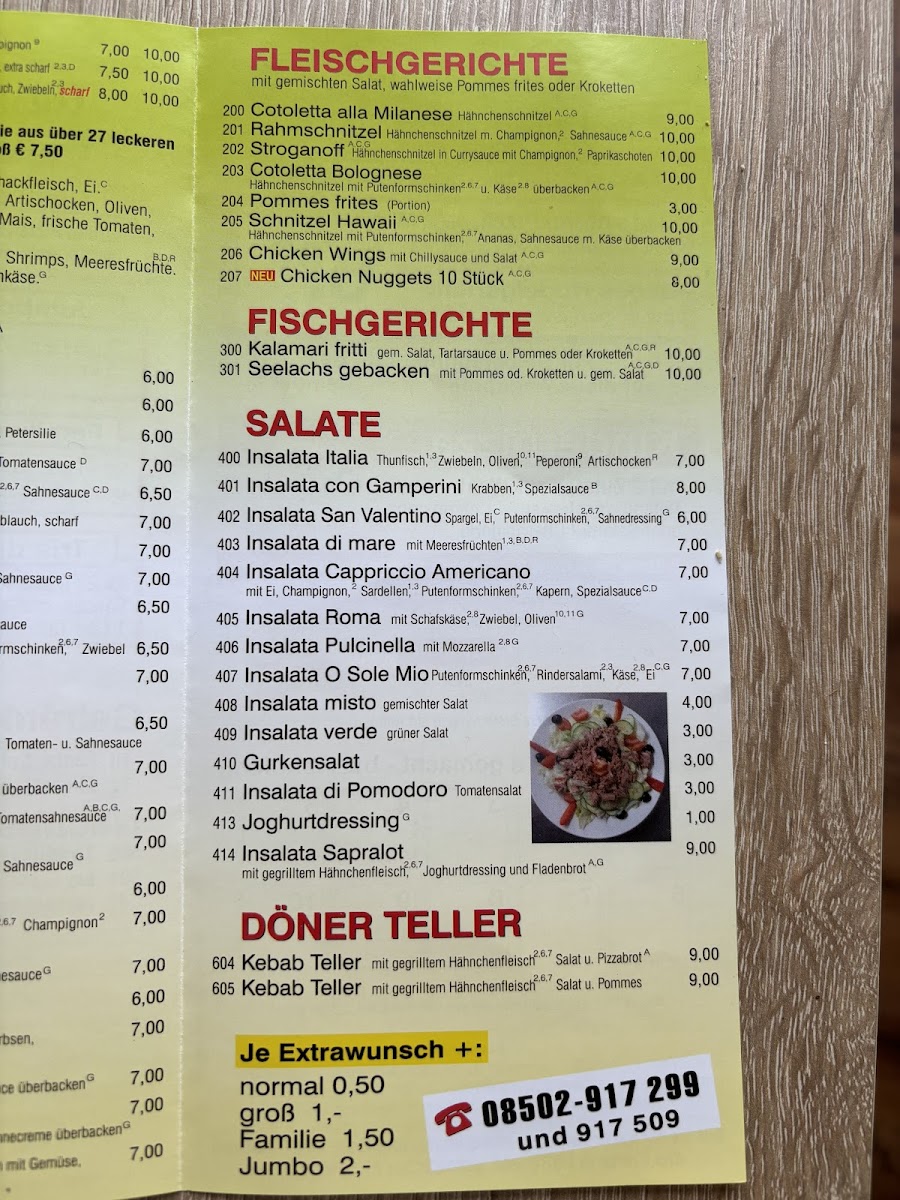 Euro Pizza-Service Photo Menu 2