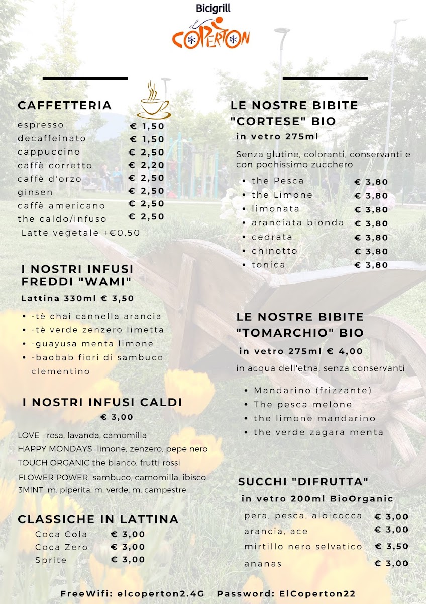 El Coperton Bicigrill Parco dello Sport Marciaga Photo Menu 3