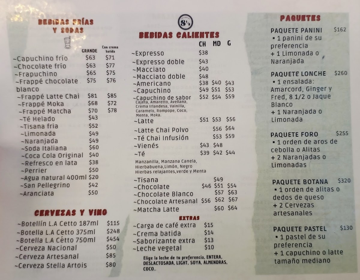 Cafetería 8 1/2 Photo Menu 1