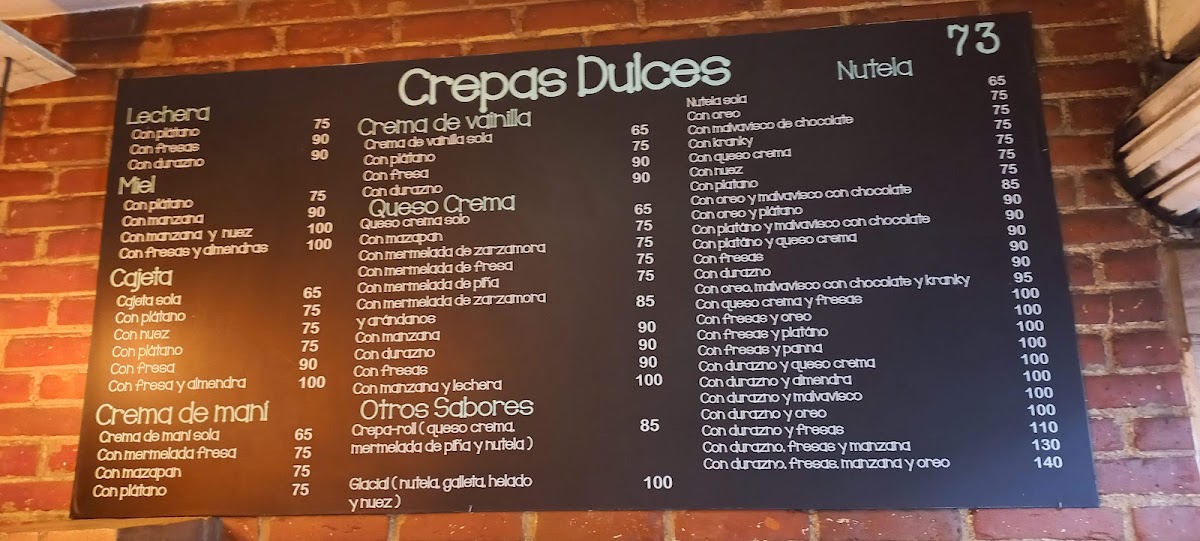 73 | Crepas & Frappes Photo Menu 4