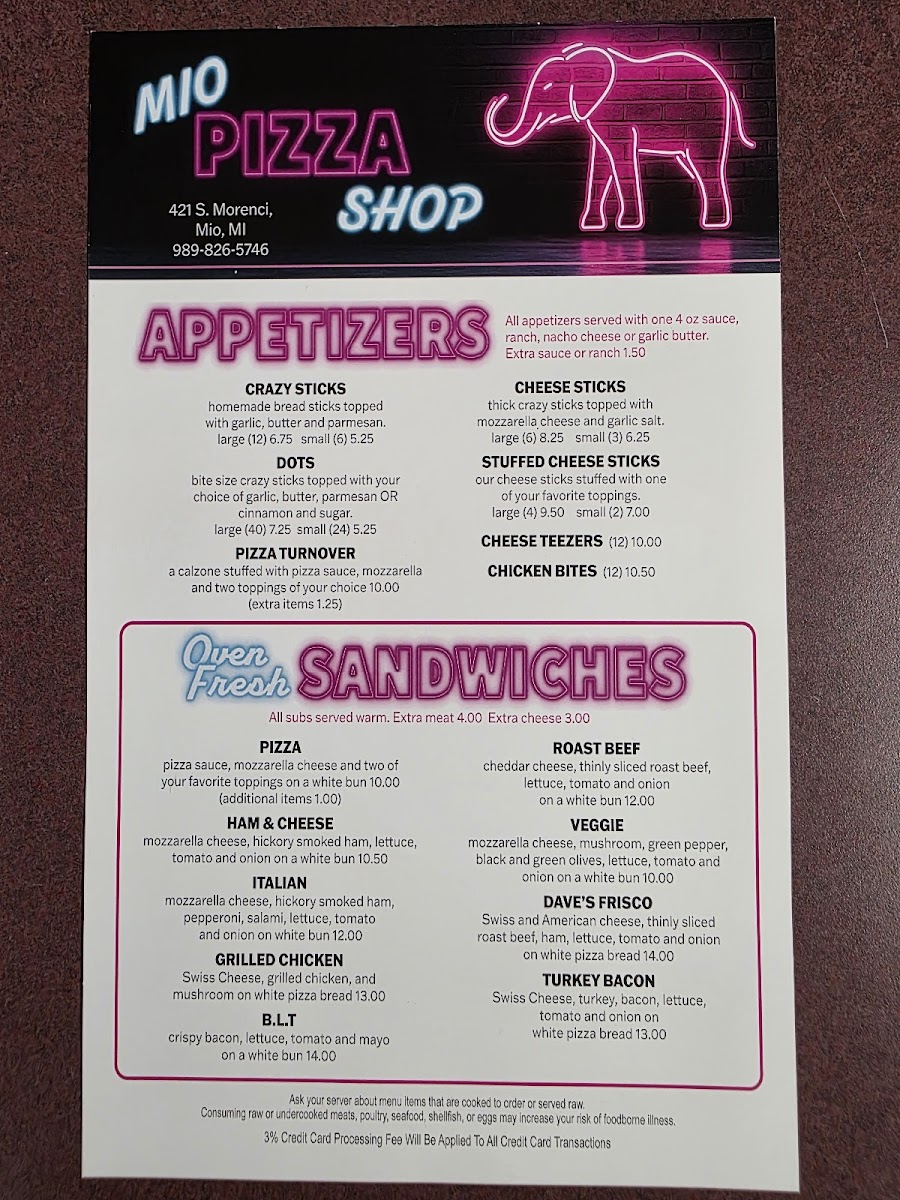 Mio Pizza Shop Photo Menu 5