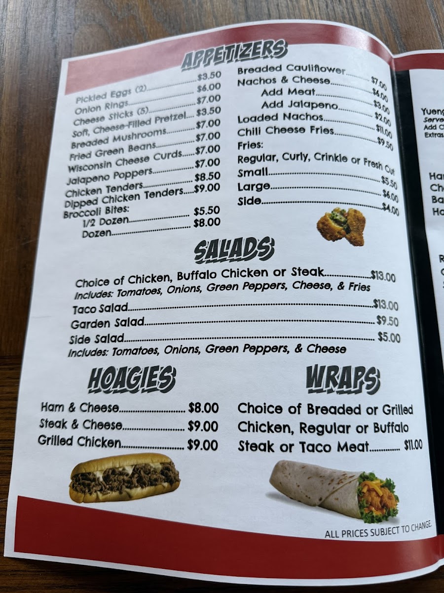 Vince's Place Photo Menu 3