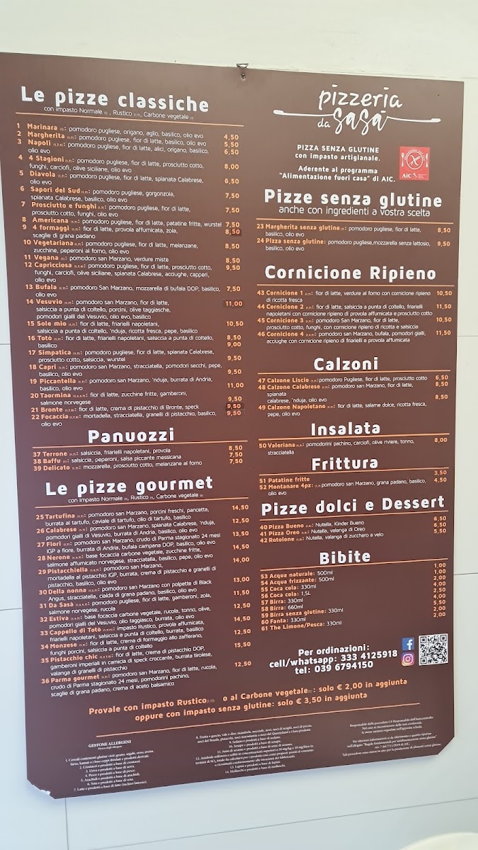 Pizzeria da Sasà Photo Menu 1