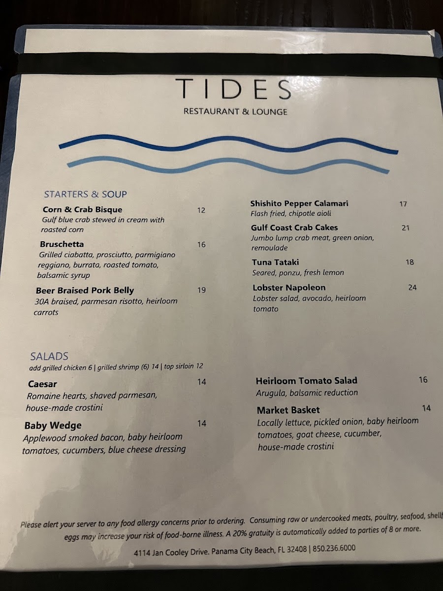 TIDES Restaurant & Lounge Photo Menu 8