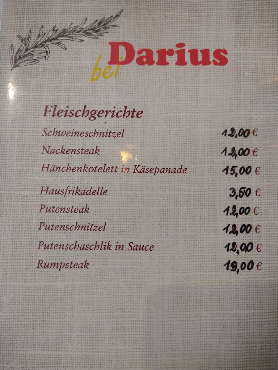Bei Darius / Herne Photo Menu 2