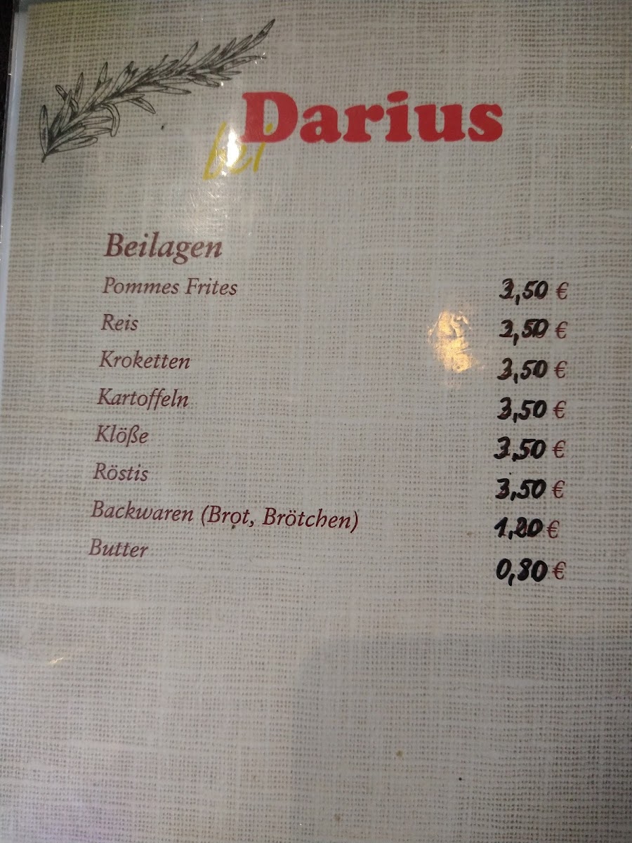 Bei Darius / Herne Photo Menu 7