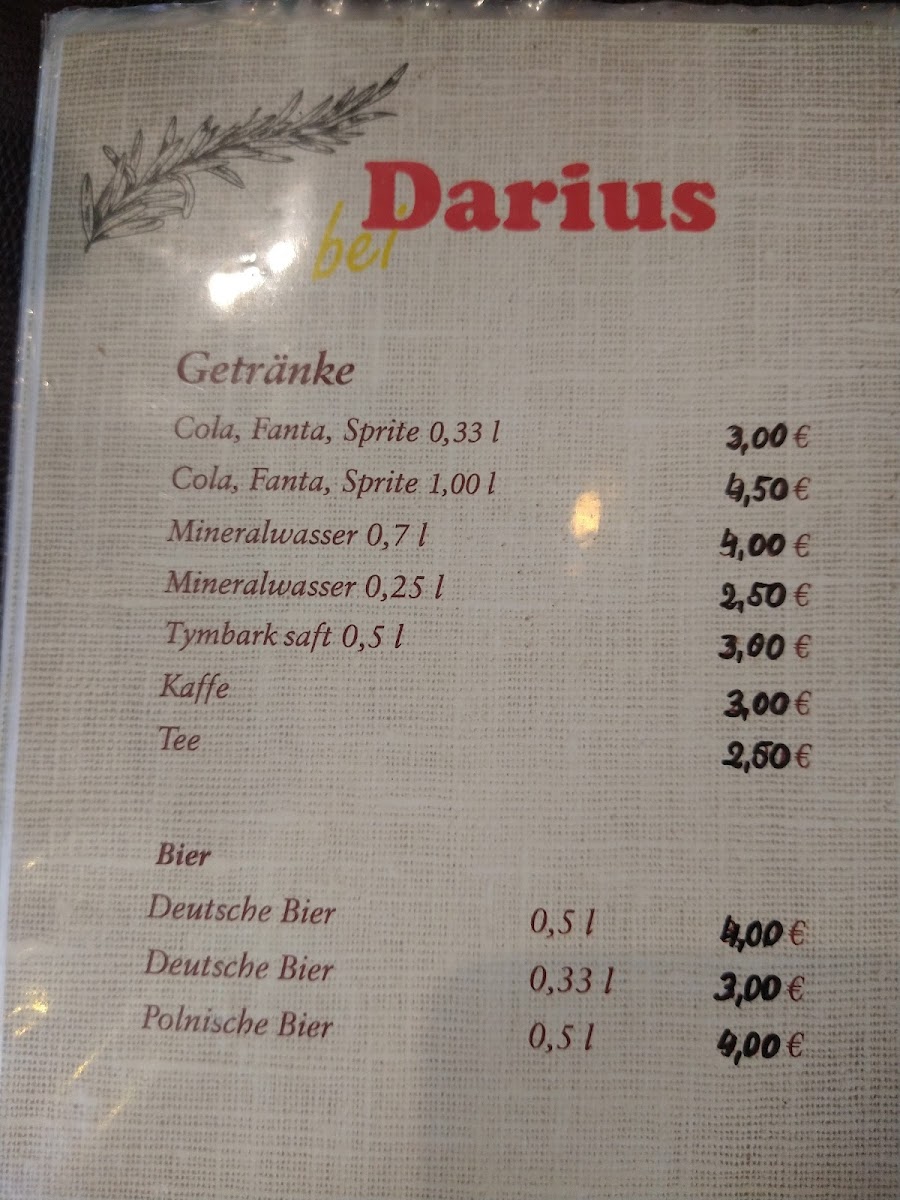 Bei Darius / Herne Photo Menu 8