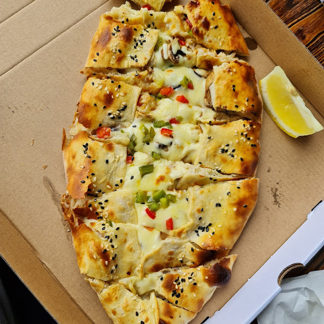 Chicken and Mushroom Pide