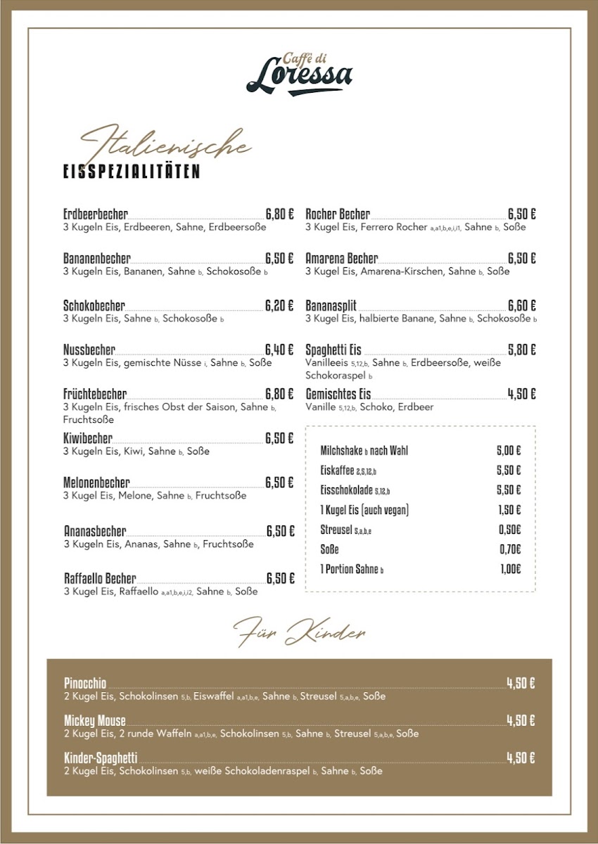 Caffè di Loressa Photo Menu 1