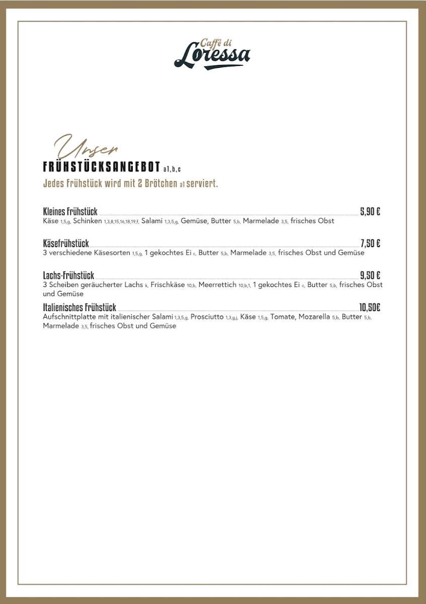 Caffè di Loressa Photo Menu 3