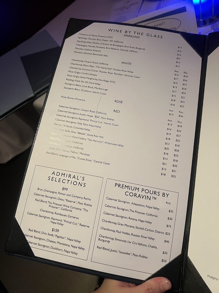 The Oceanaire Seafood Room Photo Menu 4
