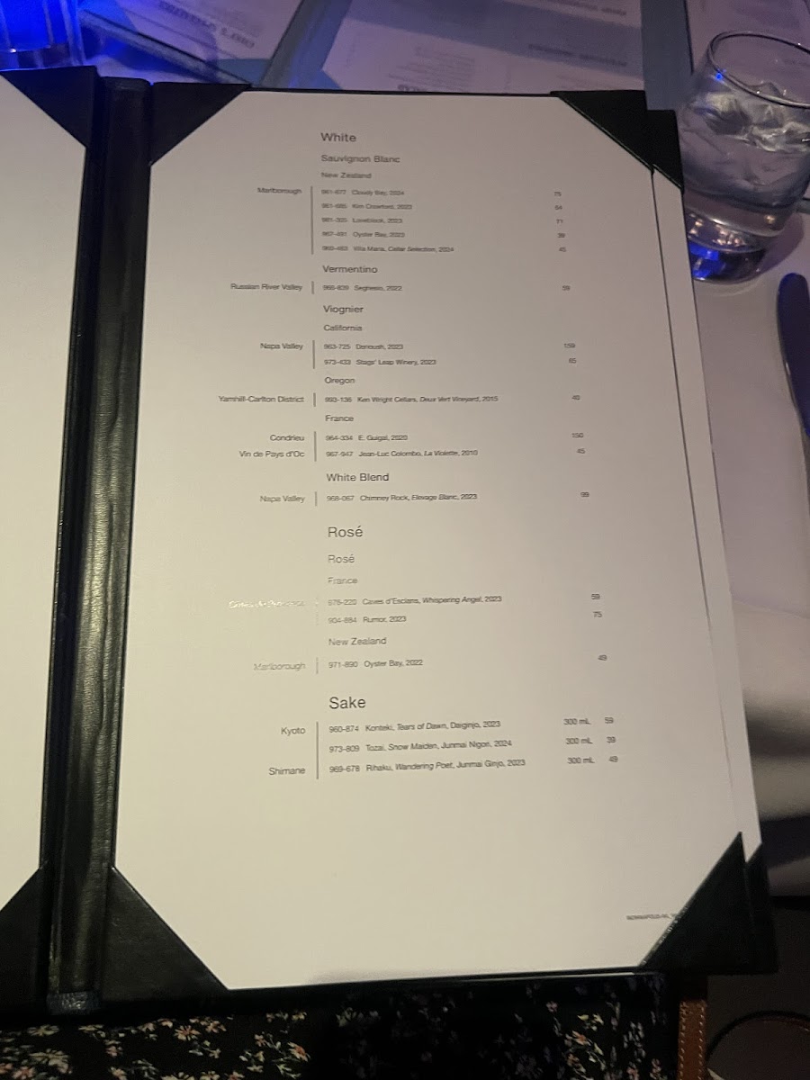 The Oceanaire Seafood Room Photo Menu 8