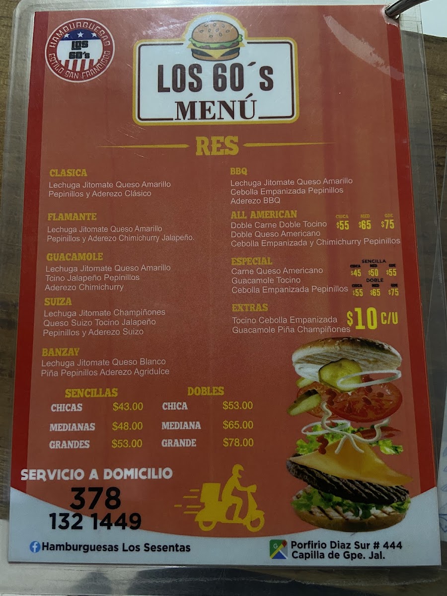 Hamburguesas los 60's Photo Menu 1