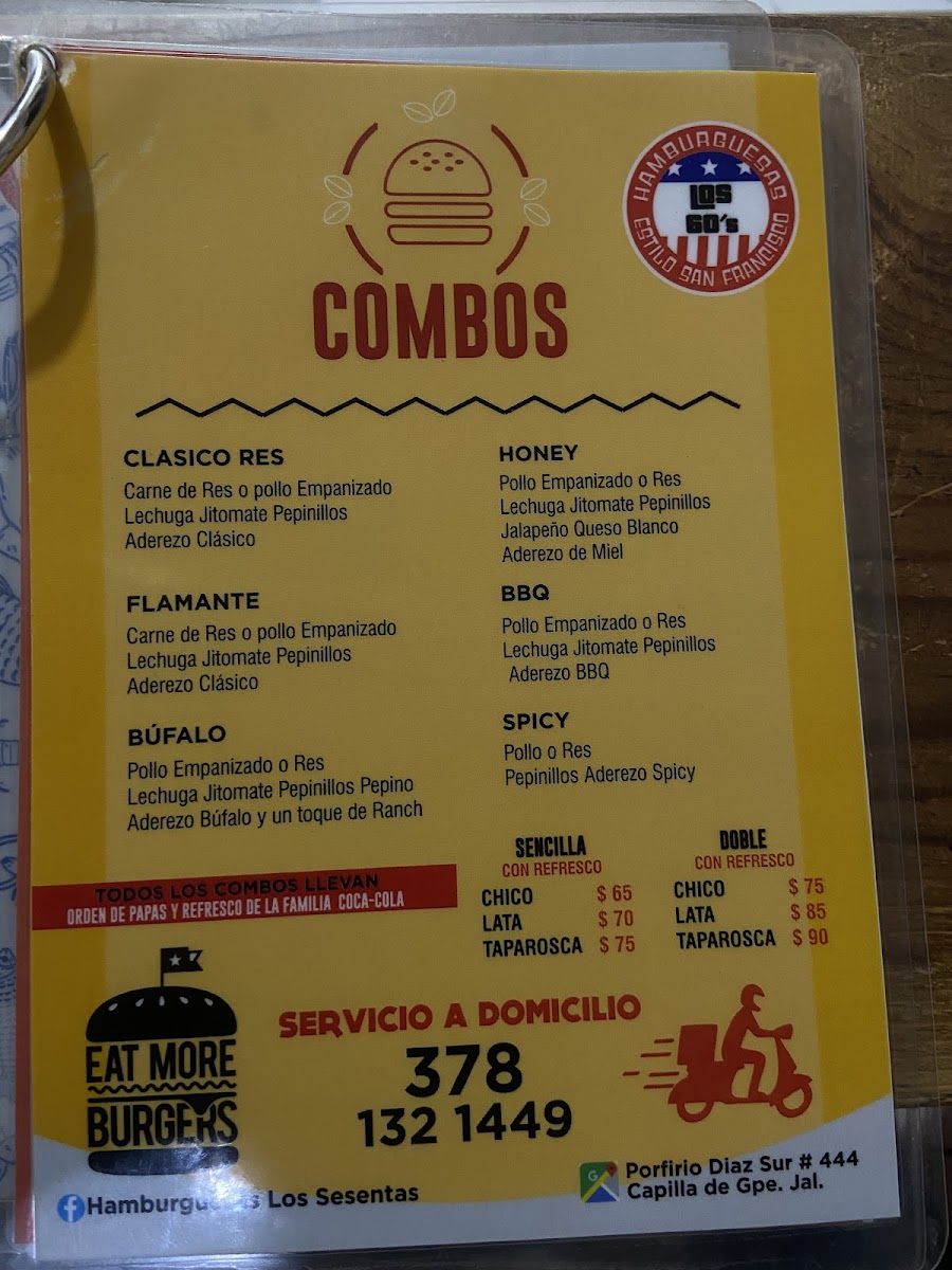 Hamburguesas los 60's Photo Menu 3