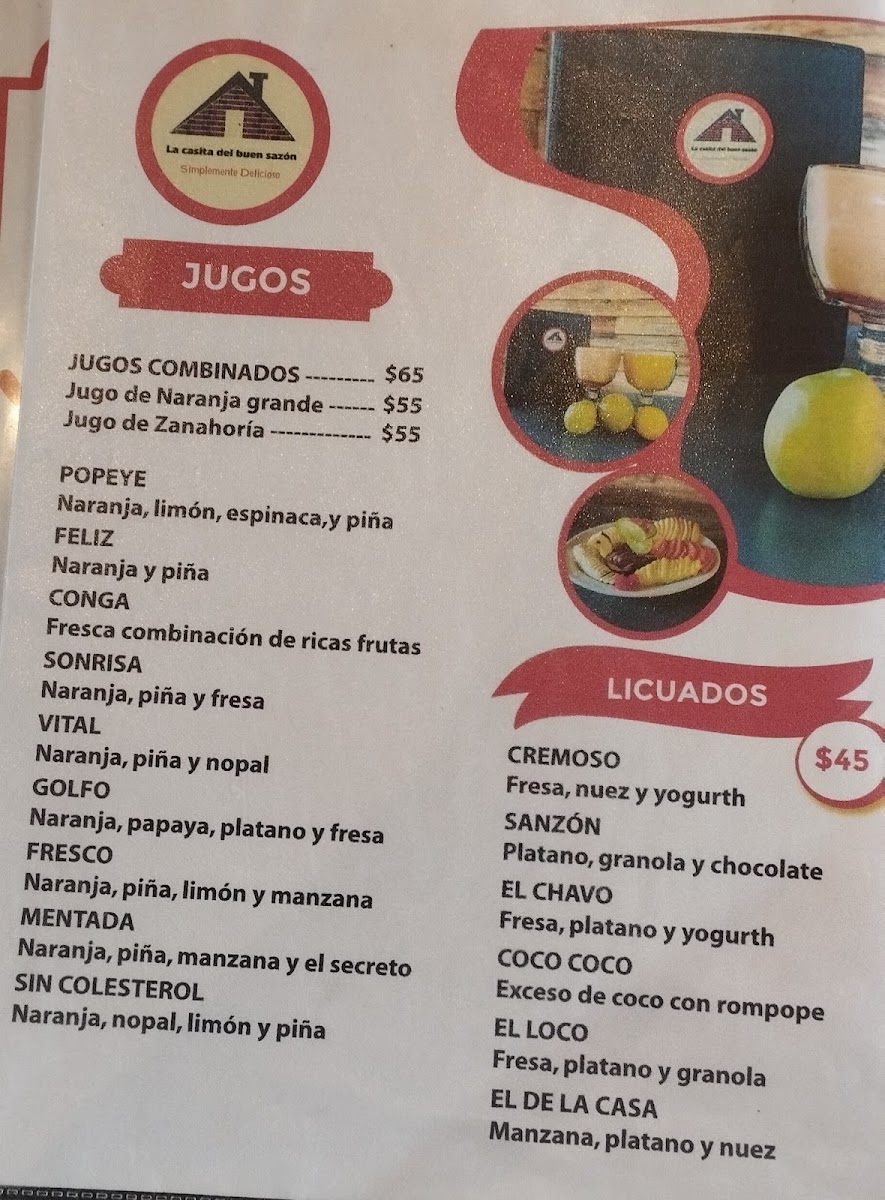 La Casita del Buen Sazón Photo Menu 2