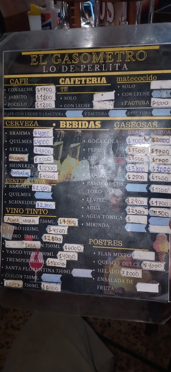 El Gasómetro Photo Menu 1