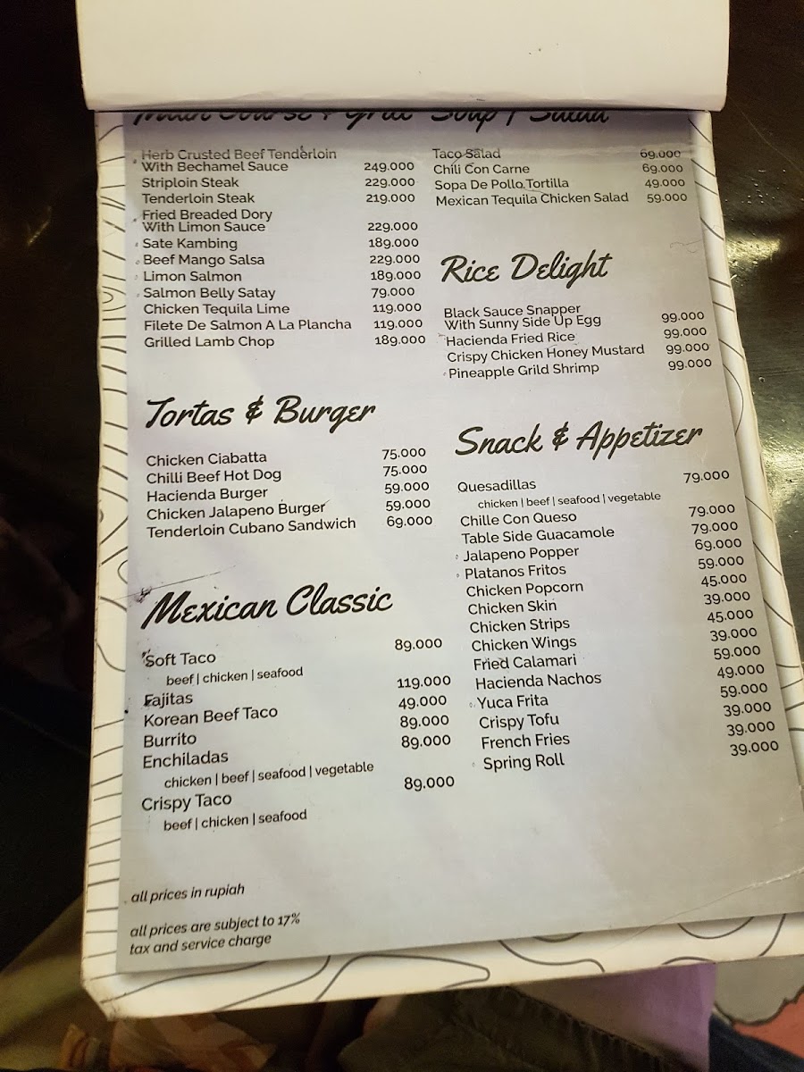 Hacienda Mexican Bar & Grill Photo Menu 1