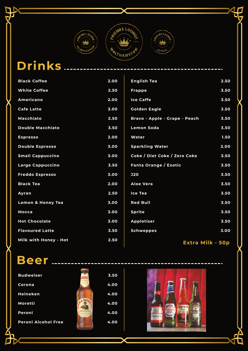 Friends Lounge Walthamstow Photo Menu 3