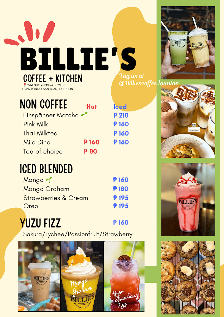 Billie's Coffee + Kitchen Photo Menu 10