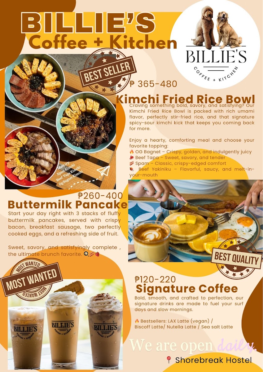 Billie's Coffee + Kitchen Photo Menu 6