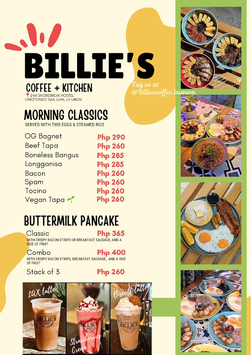Billie's Coffee + Kitchen Photo Menu 7