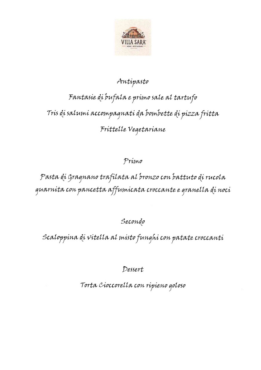 Home Restaurant 'Villa Sara' Photo Menu 1
