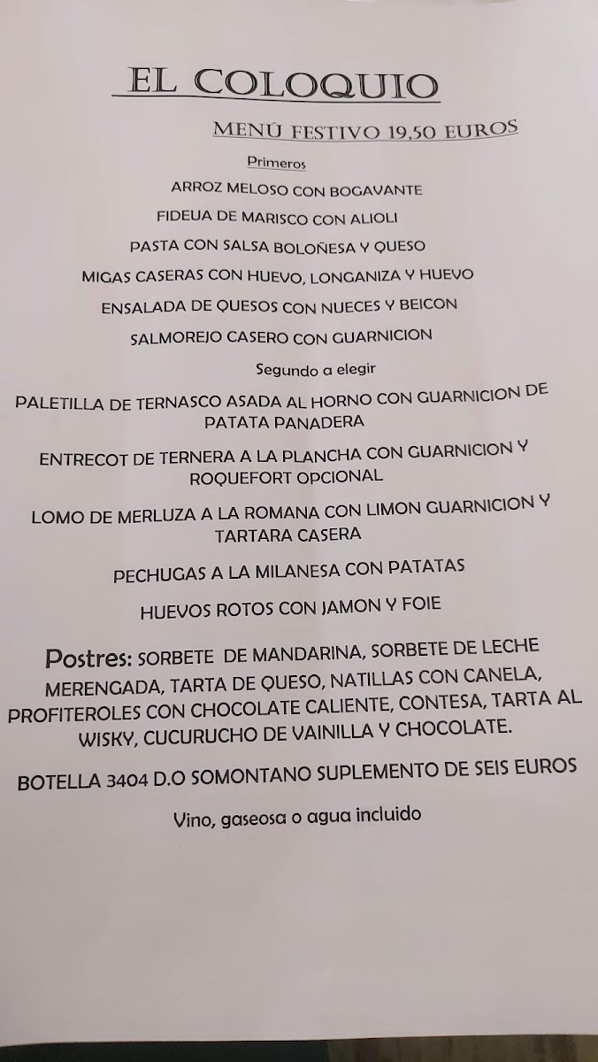 Restaurante El Coloquio Zaragoza Photo Menu 6