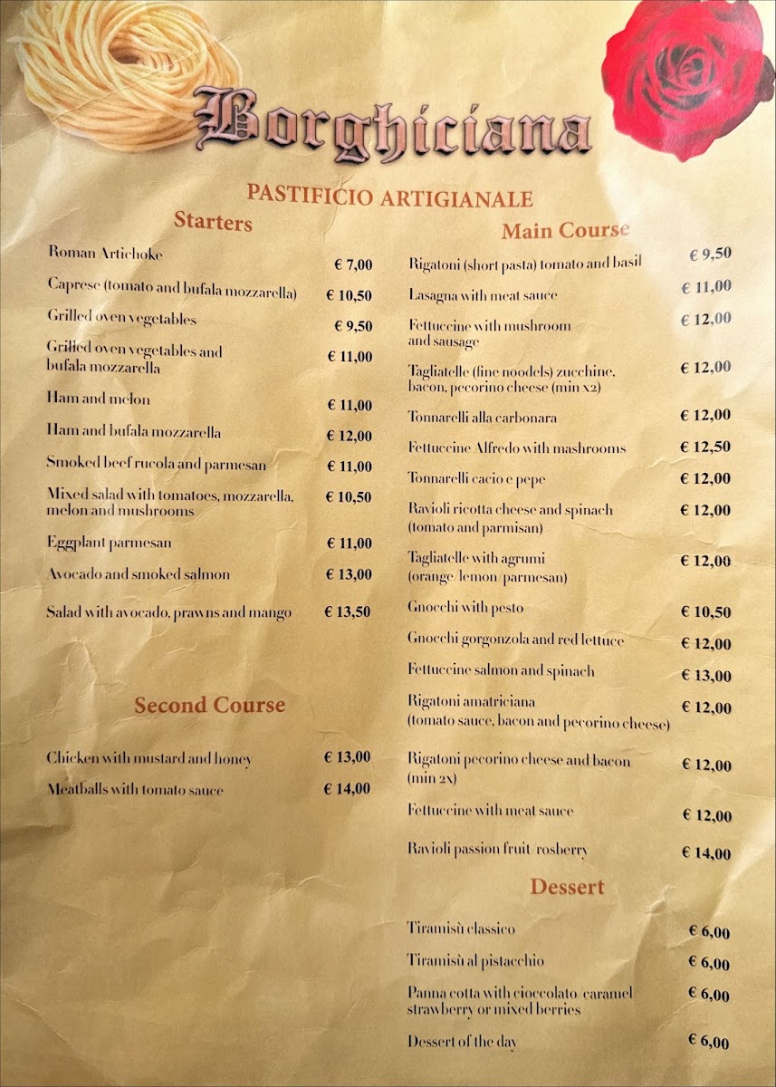 Borghiciana Pastificio Artigianale Photo Menu 3