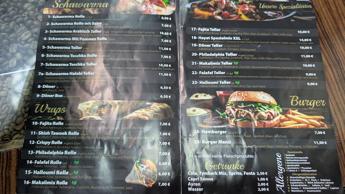 Hayat Spezialitäten Photo Menu 2