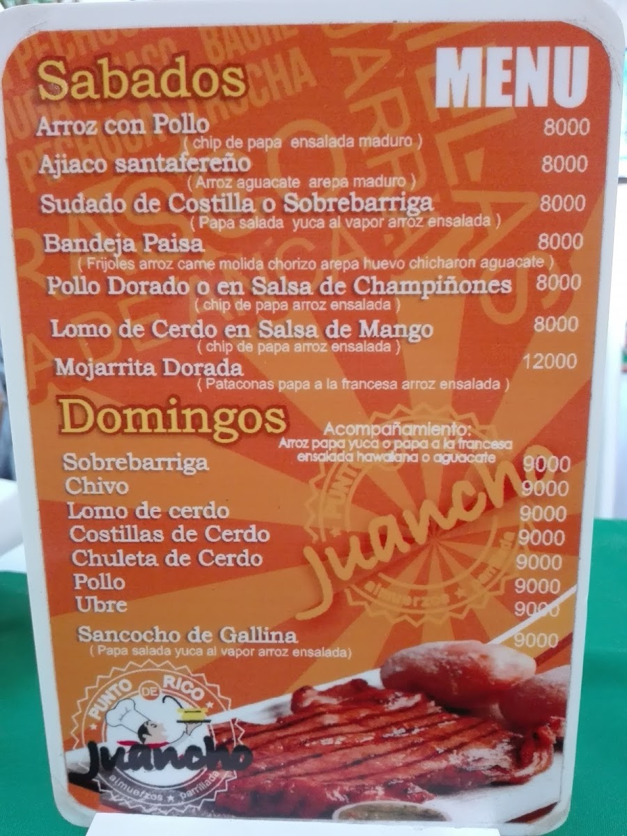 San Juan Restaurante Photo Menu 1