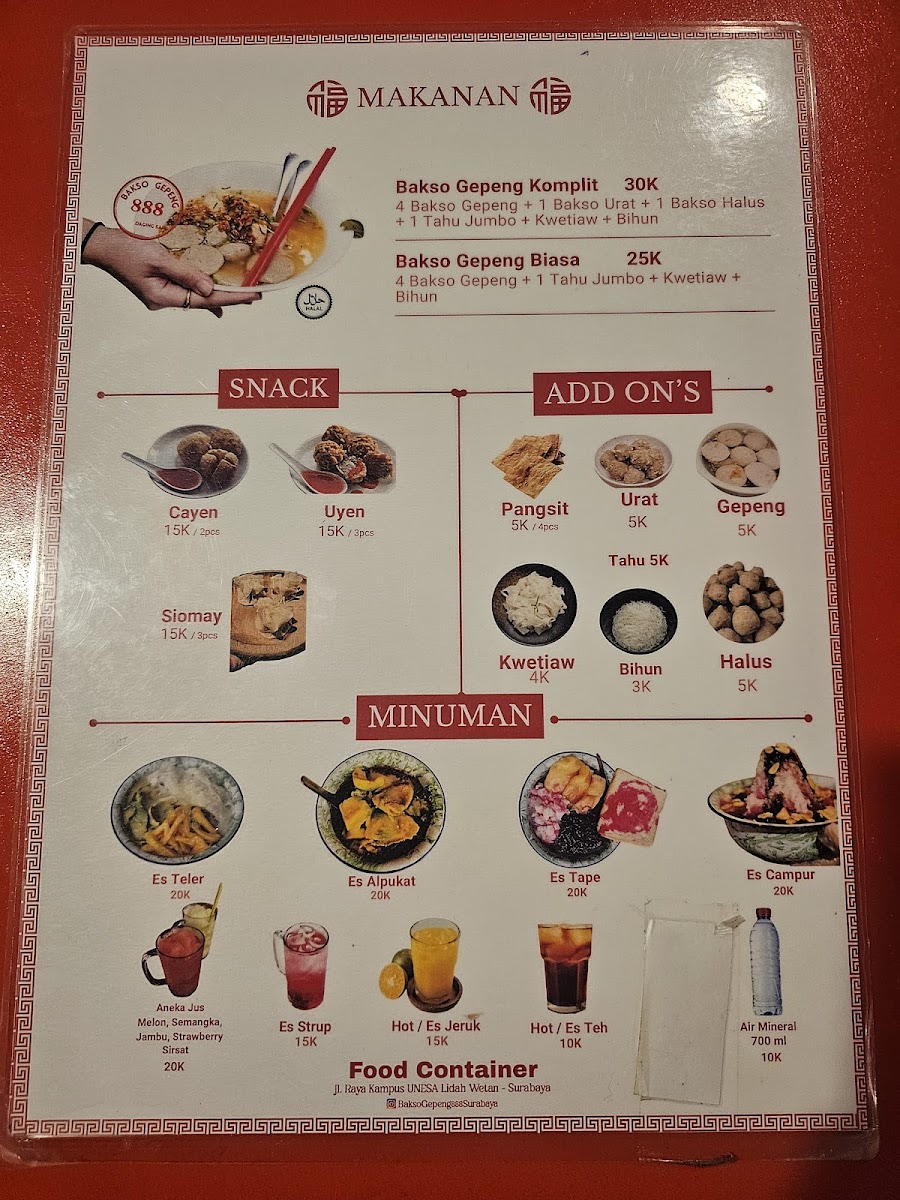 Bakso Gepeng888 surabaya Photo Menu 9