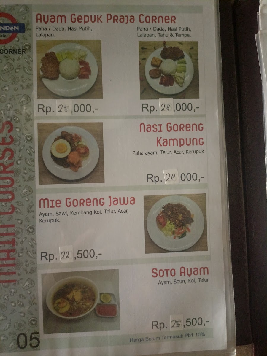 D'LONDEN CAFE PRAJA CORNER Photo Menu 2