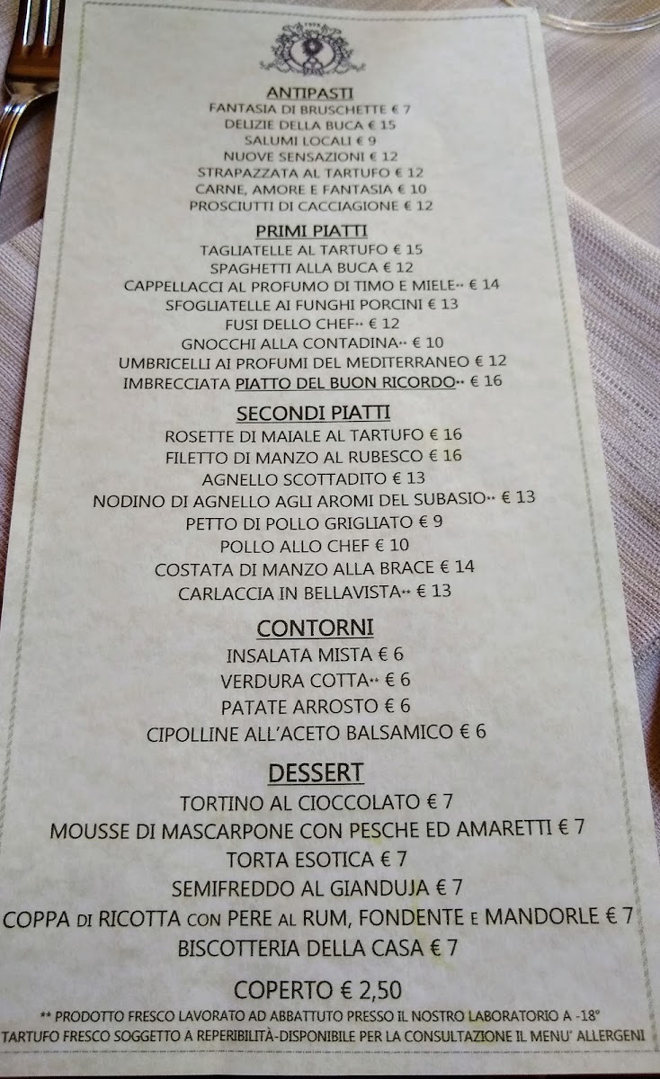 Ristorante Buca di San Francesco - ASSISI Photo Menu 5